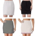 thumbnail image 2 of Ladies Lace Elastic Cling Resistant Underskirt Petticoat Half Waist Skirts White -ayane, 2 of 5
