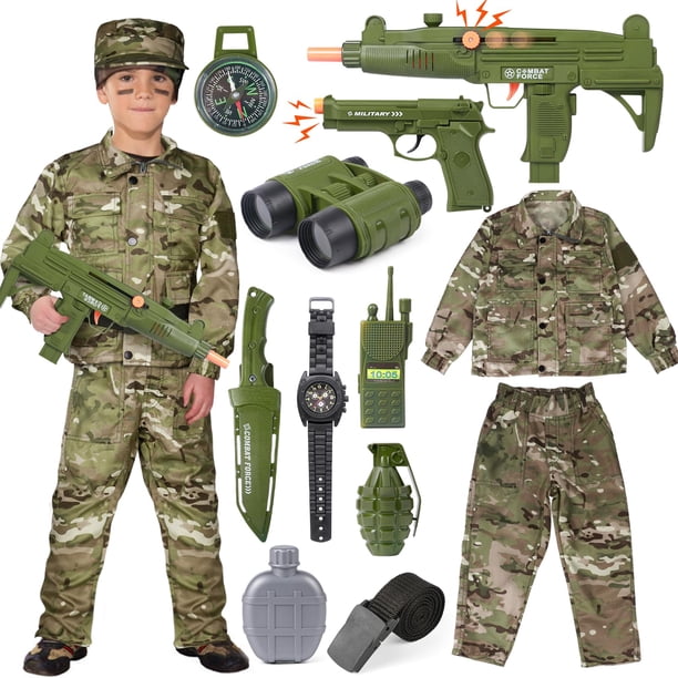 Disfraz de soldado militar de Tacobear para niños de 3 a 11 años