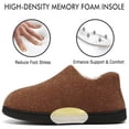 thumbnail image 4 of Mishansha Men Home Slippers Memory Foam Fleece Lined Winter Houseshoes, 4 of 6