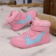 thumbnail image 5 of Kids Winter Barefoot Shoes Girls Boys Wide Toe Box Fur Lined Warm Anti-Slip Minimalist Outdoor Ankle Walking Hiking Snow Boots, 5 of 12