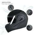 thumbnail image 3 of Motorcycle Modular Full Face Helmets Flip up for Adults Men Women Dual Visor Cascos Para Motos DOT Approved Matte Black Size XL, 3 of 9