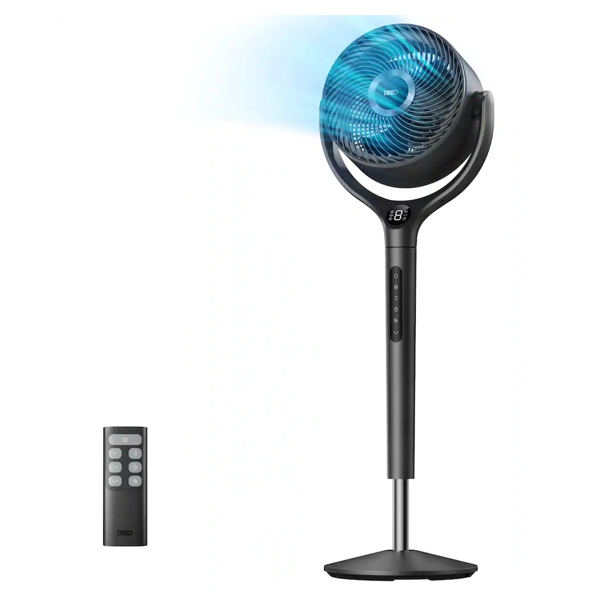 Dreo 41.34 in. H X 9 in. D 3 speed Oscillating Pedestal Fan With Remote Remote Control