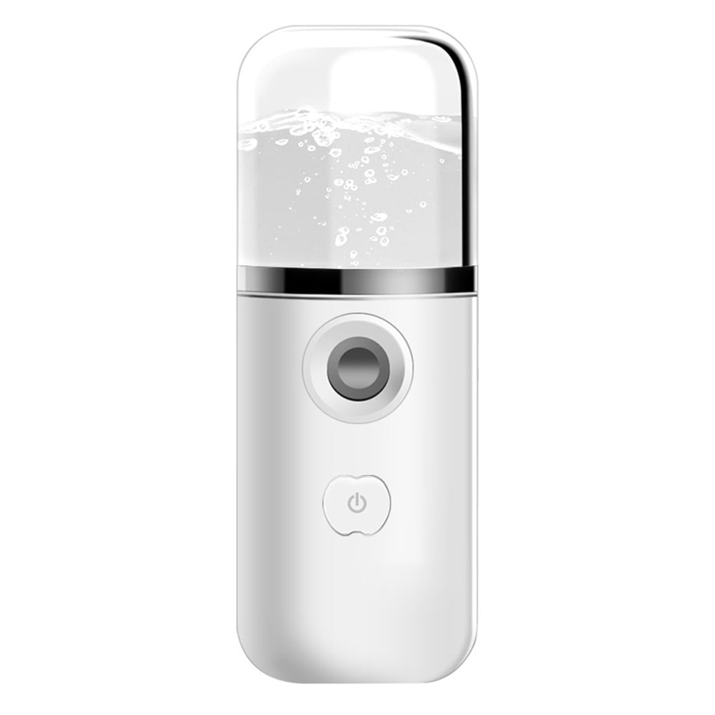 Face Mist Sprayer Face Skin Moisturizing Humidifier Portable USB Rechargeable Atomizer 40ml, White