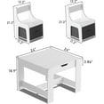 thumbnail image 7 of imerelez Wood Kids Table & 2 Chairs Set 3 in 1 Activity Table with Storage Desktop and Drawers, Early Childhood Education and Toddler Table Set in Playroom, Bedroom, Classroom, 7 of 7