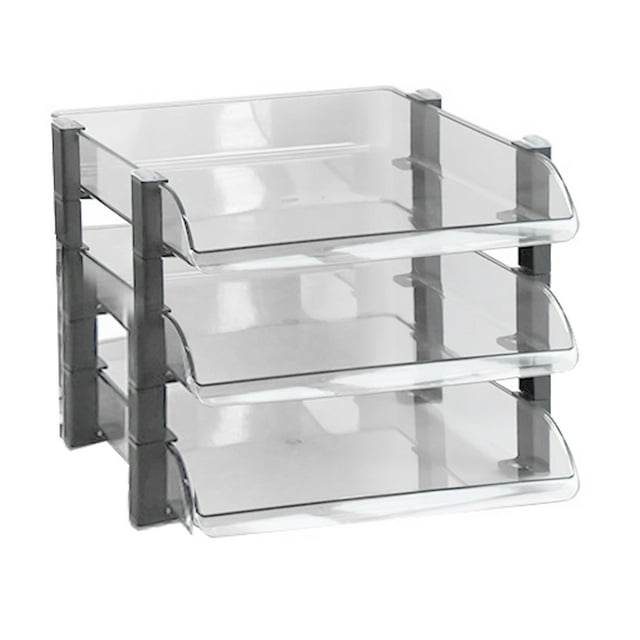 Office File Storage Rack,Desk File Letter Tray Desk Layered File Rack Desk Documents Rack High Capacity