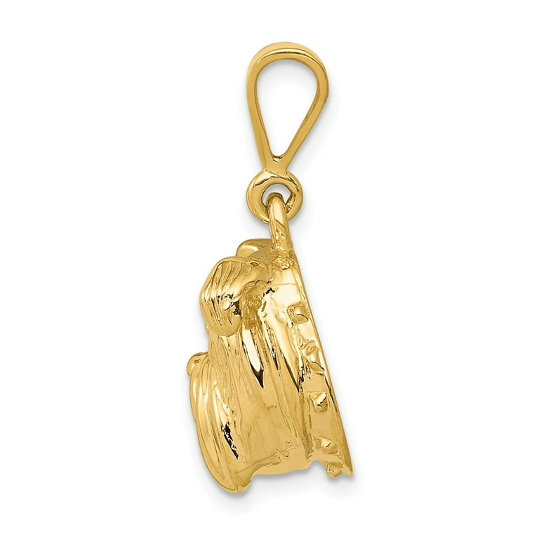 アクセサリー Mr .Saturday 14k realgold bulldog Real 14kt Yellow Gold Bulldog Pendant; for Adults and Teens; for