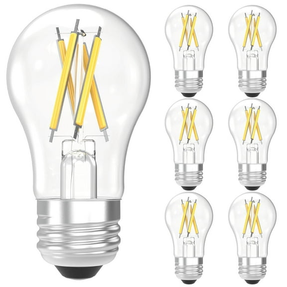 Sunco 6 Pack LED Light Bulbs A15, 7W=60W, 3000K Warm White, 800 LM, Dimmable Decorative Edison Vintage Bulbs, Indoor Outdoor, E26 Medium Base