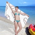 thumbnail image 5 of Coolnut Baseball Print Beach Towel Fast Drying Camping Towels Sand Free Beach Blanket Soft Absorbent Travel Sport Towel for Gym Bath Shower Swimming 31" x 71" Washcloth Gift, 5 of 7