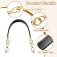 thumbnail image 3 of Uxcell 2Pack 40cm/15.75" PU Leather Purse Replacement Handle Strap for Handbag (Black), 3 of 6