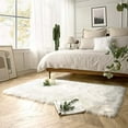 thumbnail image 4 of Rosnek Soft Fluffy Faux Sheepskin Fur Area Rugs, Rectangle Faux Fur Carpet for Living Room Bedroom Dining Room Floor Carpet, 4 of 6