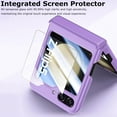 thumbnail image 3 of for Samsung Galaxy Z Flip 5 Case with Hinge Protection, Z Flip 5 Case Built in Back Screen Protector Slim Hard PC Scratch-Resistant Phone Case for Z Flip 5 Purple, 3 of 11