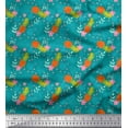 thumbnail image 1 of Soimoi Rayon Fabric Floral,Monstera Leaves & Pine Fruits Print Fabric by The Yard 56 Inch Wide, 1 of 1