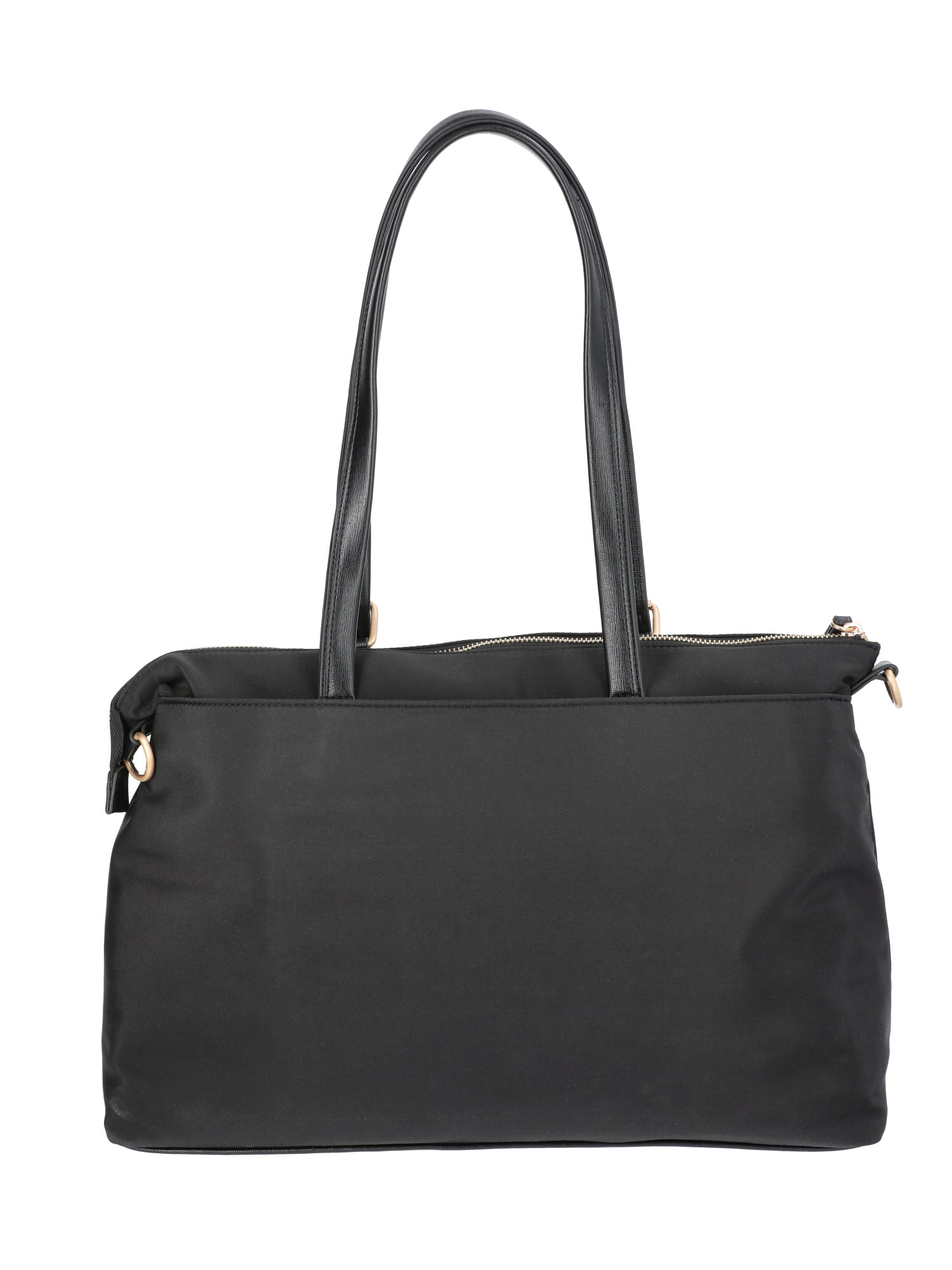 Time and Tru Becca Large Tote Bag, Black Nylon with Adjustable