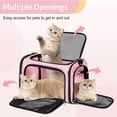 thumbnail image 2 of Pet Carrier, TSA Airline Approved Soft Sided Collapsible Cat and Dog Travel Carrier up to 15 Lbs, Small Medium Puppy Carrier with Mesh, Pink 15.7x10.2x10.2 Inches, 1-Pack, 2 of 8