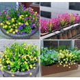 thumbnail image 4 of 8 Bundles Artificial Flowers Lifelike No Fade UV Resistant Fake Plastic Flowers Faux Plants for Hanging Planters Outside Porch Window Box Wedding Home Décor - Indoor/Outdoor Use, 4 of 5