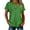 Green, variant on Abcnature Women's V-Neck Button Down Top, Short Sleeve Textured Blouse, Casual Solid Color Shirt for Ladies