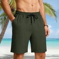 thumbnail image 2 of Gym Shorts Men Solid Color Drawstring Casual Loose Fit Sports Outdoor Summer Beach Hiking Golf Shorts With Pockets, 2 of 6