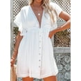 thumbnail image 2 of Charmo Womens Swimsuit Cover up Summer Casual Beach Dress Sexy V Neck Bathing Suit Cover up Dress, 2 of 4
