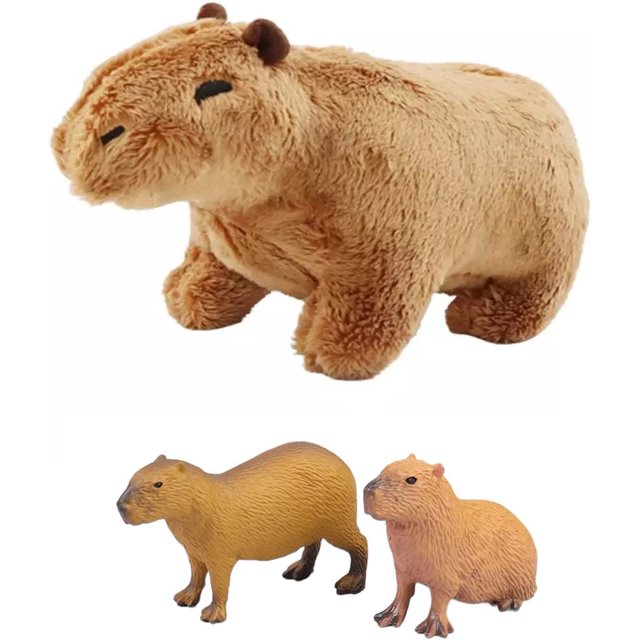 Capibara De Peluche Kawaii Juguete Capybara 20 Cm con Figuras De Plástico Xishao Juguetes