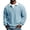 Light Blue, variant on OIOLOYJM Mens Waffle Shirt Casual Henley Golf Shirt Long Sleeve Knitted T-Shirt Cozy Trendy Soft Dressy 1/4 Zip Pullover Tops Gray L