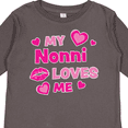 thumbnail image 4 of Inktastic Valentine's Day My Nonni Loves Me Hearts and Lips Boys or Girls Long Sleeve Toddler T-Shirt, 4 of 5