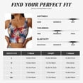thumbnail image 6 of Vsdgher Hawaiian Style Print Women Sleeveless Athletic Tank Top Built-in Bra Camisole Sports Vest for Yoga Running Fitness Exercise with Removable Pads, 6 of 8