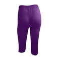 thumbnail image 5 of HAJWOH Capri Leggings for Women Tummy Control Knee Length Cropped Pants Casual Cutout Yoga Short Lounge Pajams, 5 of 6