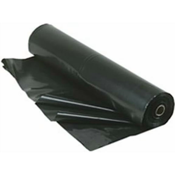 TRM 412B 12' x 100 Weather-All 4 Mil Black Poly Plastic Sheeting Visqueen Roll