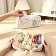 thumbnail image 3 of Large Capacity Pencil Case, Portable Pencil Pouch, Multi Compartment Stationery Bag, Transparent Window Pen Holder, Storage Organizer Bag for Daily Office Supplies Arrangement, Travel Storage, 3 of 5