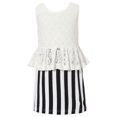 thumbnail image 1 of Richie House Girls' Dress With Contrasting Stripe Skirt RH1691, 1 of 2