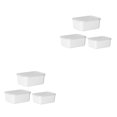 thumbnail image 1 of Billuyoard Contenedores de almacenamiento de alimentos con tapas: herméticos, sin fugas, apilables, de grado alimenticio, de plástico, color Blanco lechoso 3 piezas 2piezas, 1 of 6