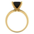 thumbnail image 4 of 2.5 ct Princess Cut Natural Onyx Solitaire 18K Yellow Gold Womens Engagement Ring, 4 of 5