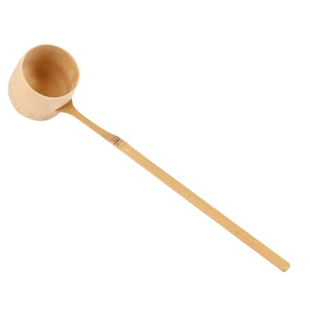 

1pc Long Handle Bamboo Spoon Japanese Tea Spoon Water Dipper Wood Spoon