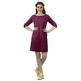 thumbnail image 2 of Moomaya Printed Tunic Dresses Women Back Slit 3/4 Sleeve Dress With Pockets, 2 of 6