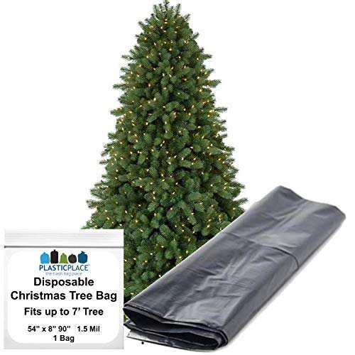 Plasticplace Christmas Tree Disposal And Storage Bag ? Fits Trees 7? Tall ? 54" X 8" X 90", 1.5
