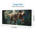 thumbnail image 3 of Pofeuu Green Forest Dinosaur Print Desk Mat for Keyboard and Mouse，Computer Desk Matt for Desktop，Large Mouse Pad for Desk，Desk Pads on Top of Desks 12x31.5in, 3 of 8