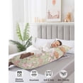 thumbnail image 4 of Pink Flowers Body Pillow Covers, Green Country Botanical Floral Leaves Soft Bed Throw Pillowcases Breathable Cooling Long Lumbar Body Pillow Sham Cover for Bed Sofa 20''x54'', 4 of 7