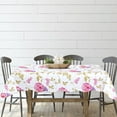 thumbnail image 3 of PiccoCasa Vinyl Tablecloth Rectangle 54" x 71" Purple Pink Flower Waterproof, 3 of 7