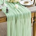 thumbnail image 1 of Dusty Rose Gauze Table Runner 120 Inch 10FT, Seasonal Sheer Chiffon Cheesecloth Kitchen Dining Holiday Birthday Table Decor for Home Party, 1 of 8