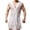 White, variant on Men Sexy Hooded Nightgown Sleeveless Solid Color Hollow Out Mesh Summer Loungewear Lace-up Night Robe Homewear