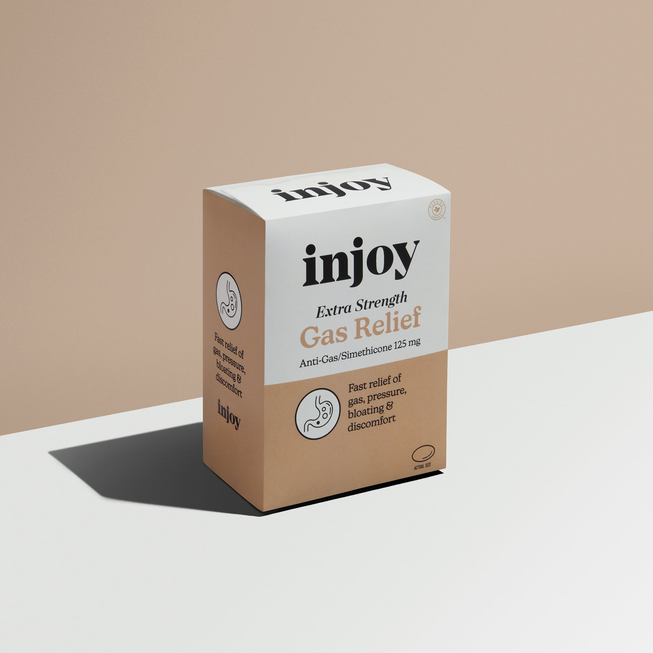 injoy Gas Relief Softgels, Simethicone 125 mg, Extra Strength Antigas, 60 Count