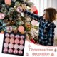 thumbnail image 2 of Bolas navideñas irrompibles, 16 unidades, juego de decoración de bolas navideñas irrompibles de 2,36 pulgadas, diseño retro con grietas, bolas para árbol de Navidad, 2 of 5
