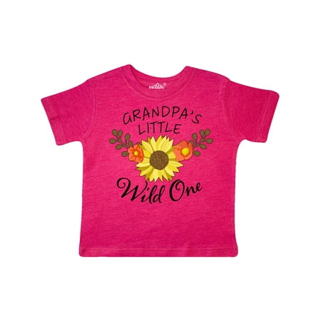 

Inktastic Grandpa s Little Wild 1 with Beautiful Sunflower Gift Toddler Boy or Toddler Girl T-Shirt