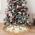 thumbnail image 5 of Gingerbread Christmas Tree Skirt 30 Inch Halloween Christmas Holiday Tree Skirts for Fall Christmas Tree Decoration (Cute Gin (1,36inch), 5 of 6