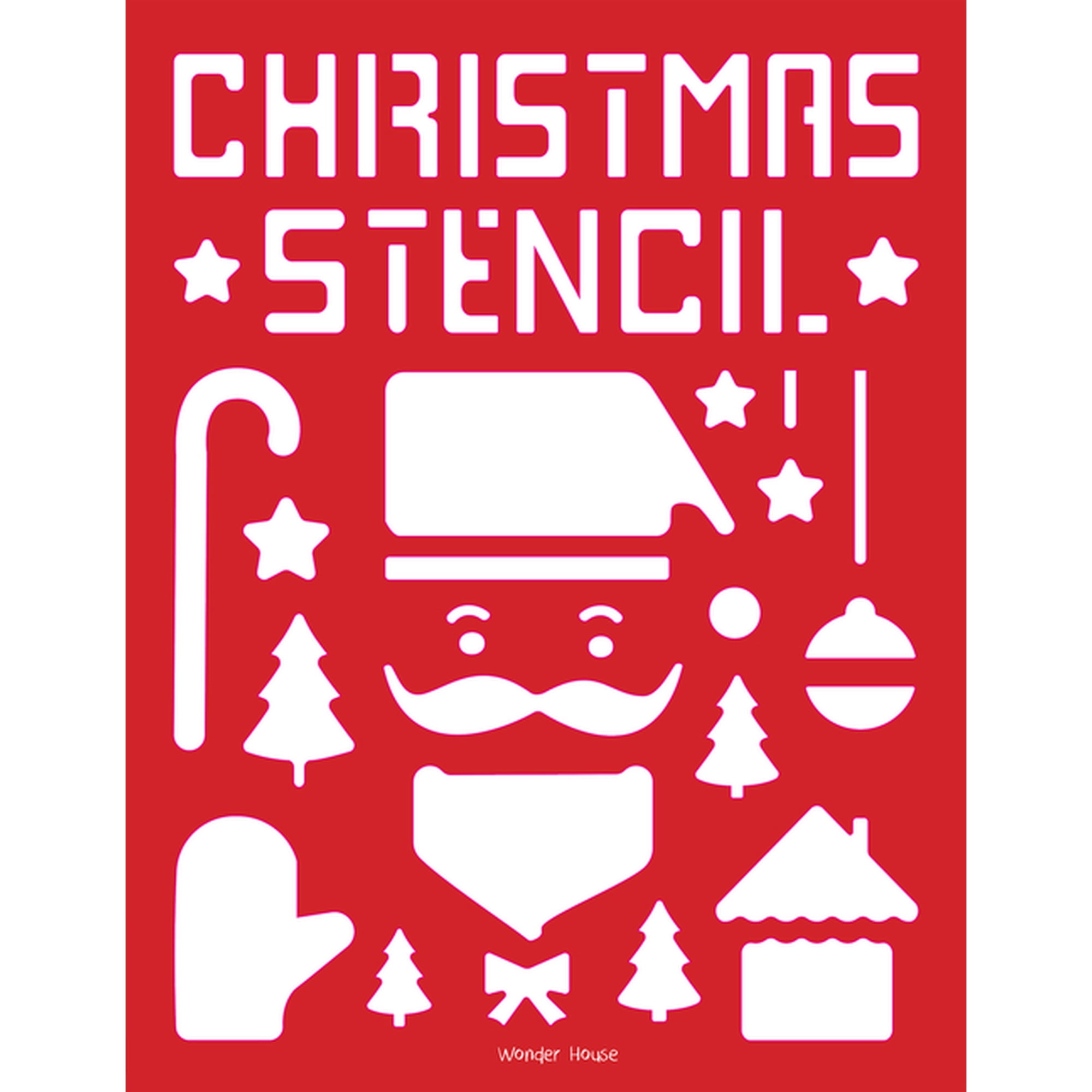 Stencil Book Christmas, (Spiral-Bound)