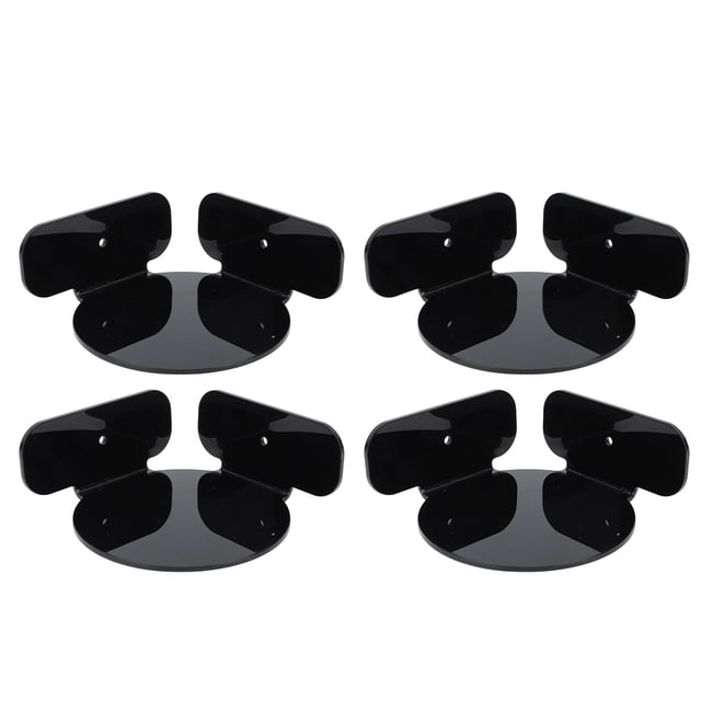 4Pcs Mini Circular Corner Shelf With Easy Installation, Adjustable Brackets And Sturdy Acrylic Material For Security Camera Baby Speaker