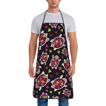 

Adjustable Bib Apron - Ladybug winered Waterdrop Resistant Cooking Apron Kitchen Aprons for Men Women