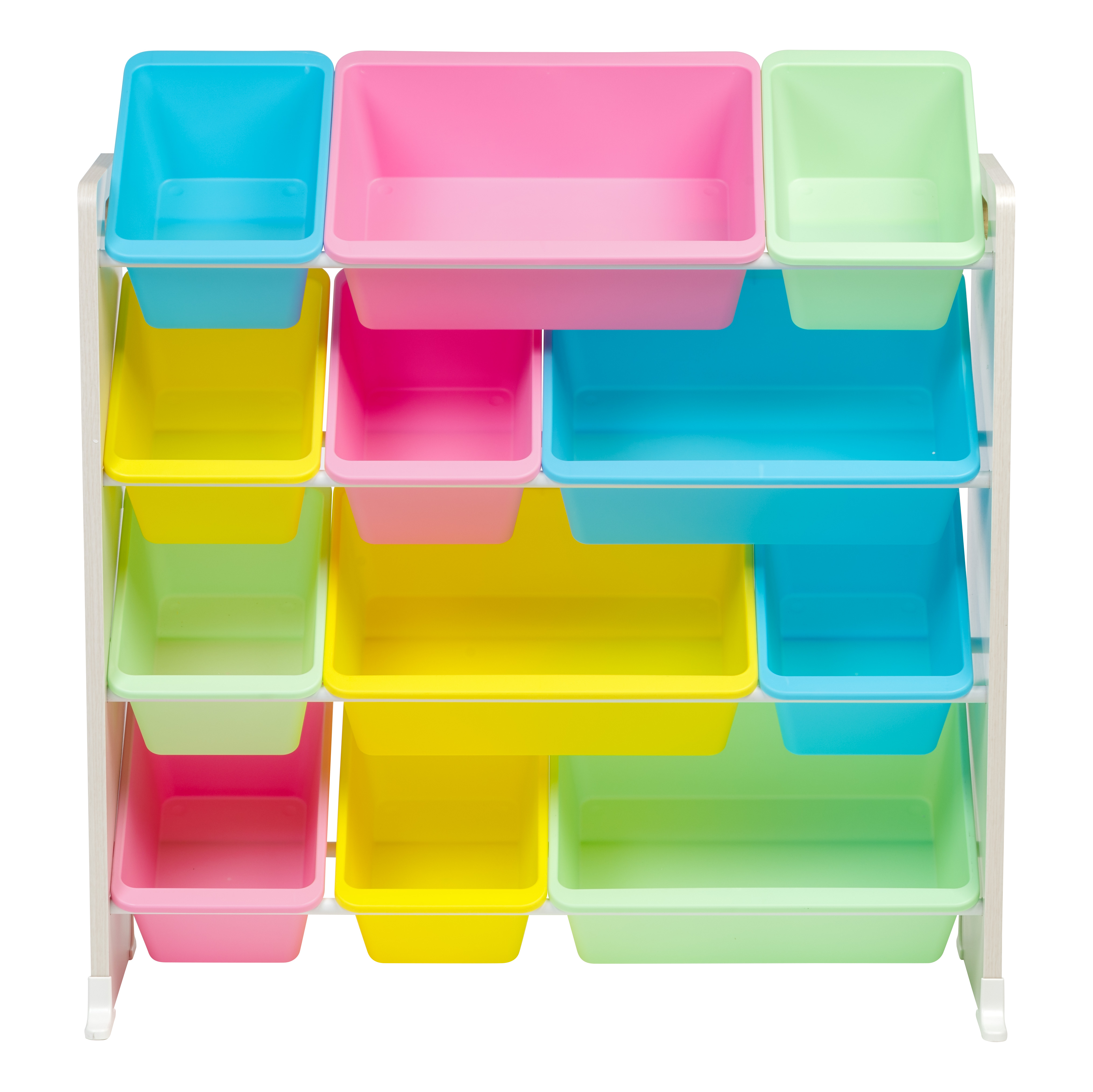 IRIS 4-Tier Storage Bin Rack, Pastel