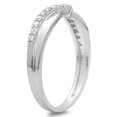 thumbnail image 2 of Dazzlingrock Collection 0.25 Carat (ctw) 14K White Diamond Wedding Stackable Contour Guard Band 1/4 CT, White Gold, Size 8.5, 2 of 4
