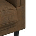 thumbnail image 5 of vidaXL Sofa avec Coussins 3 Places Brun Similicuir Suédé, 5 of 5